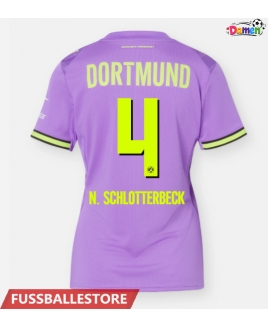 Günstige Borussia Dortmund Nico Schlotterbeck #4 3rd trikot Damen 2026-27 Kurzarm